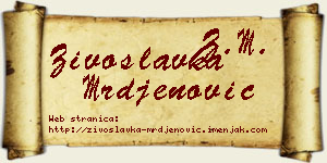 Živoslavka Mrđenović vizit kartica